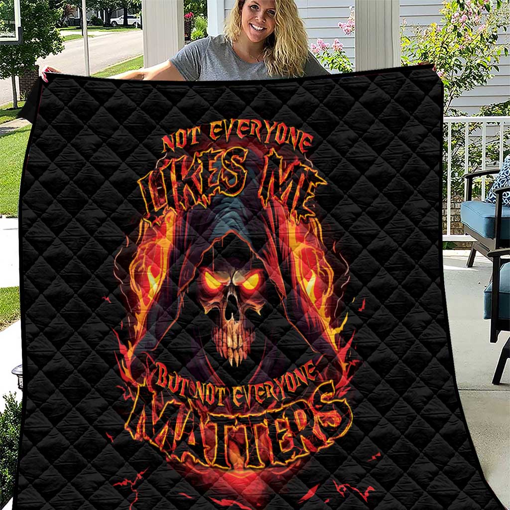 Not Everyone Likes Me Skull Reaper Quilt - Wonder Print Shop