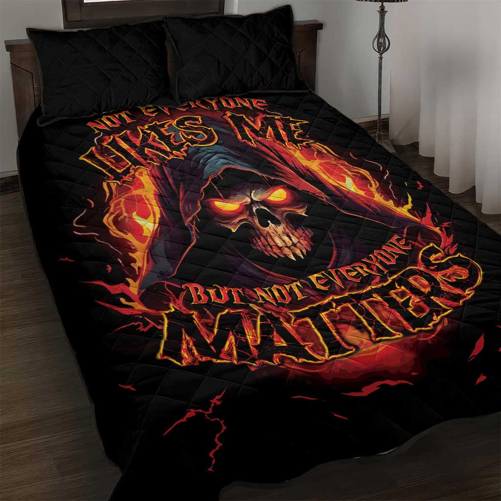 Not Everyone Likes Me Skull Reaper Quilt Bed Set - Wonder Print Shop