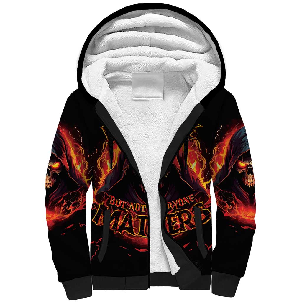 Not Everyone Likes Me Skull Reaper Sherpa Hoodie