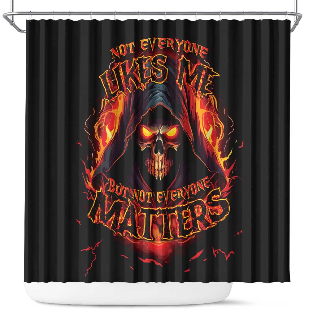 Not Everyone Likes Me Skull Reaper Shower Curtain