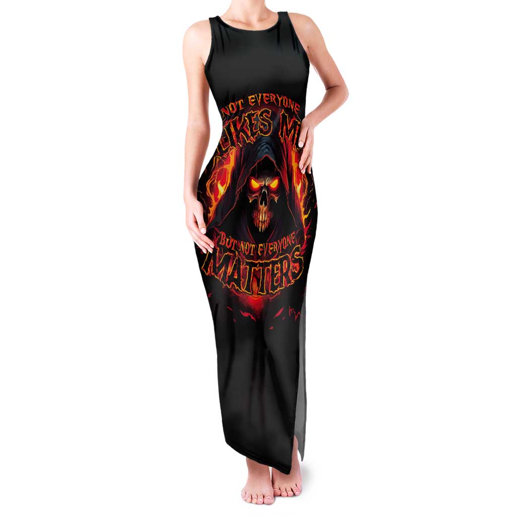 Not Everyone Likes Me Skull Reaper Tank Maxi Dress