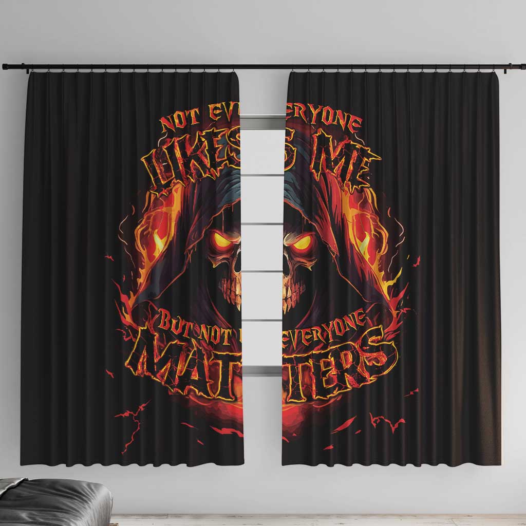 Not Everyone Likes Me Skull Reaper Window Curtain - Wonder Print Shop