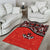 Canada Day Area Rug Haida Maple Leaf Style Tattoo Red