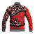 Canada Day Baseball Jacket Haida Maple Leaf Style Tattoo Red