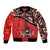 Canada Day Bomber Jacket Haida Maple Leaf Style Tattoo Red