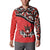 Canada Day Button Sweatshirt Haida Maple Leaf Style Tattoo Red