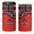 Canada Day 4 in 1 Can Cooler Tumbler Haida Maple Leaf Style Tattoo Red