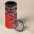 Canada Day 4 in 1 Can Cooler Tumbler Haida Maple Leaf Style Tattoo Red