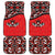 Canada Day Car Mats Haida Maple Leaf Style Tattoo Red