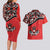 Canada Day Couples Matching Long Sleeve Bodycon Dress and Hawaiian Shirt Haida Maple Leaf Style Tattoo Red