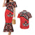 Canada Day Couples Matching Mermaid Dress and Hawaiian Shirt Haida Maple Leaf Style Tattoo Red