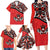 Canada Day Family Matching Long Sleeve Bodycon Dress and Hawaiian Shirt Haida Maple Leaf Style Tattoo Red