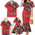 Canada Day Family Matching Mermaid Dress and Hawaiian Shirt Haida Maple Leaf Style Tattoo Red