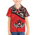 Canada Day Family Matching Off The Shoulder Long Sleeve Dress and Hawaiian Shirt Haida Maple Leaf Style Tattoo Red