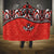 Canada Day Hooded Blanket Haida Maple Leaf Style Tattoo Red