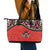 Canada Day Leather Tote Bag Haida Maple Leaf Style Tattoo Red