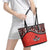 Canada Day Leather Tote Bag Haida Maple Leaf Style Tattoo Red