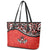 Canada Day Leather Tote Bag Haida Maple Leaf Style Tattoo Red