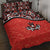 Canada Day Quilt Bed Set Haida Maple Leaf Style Tattoo Red