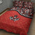 Canada Day Quilt Bed Set Haida Maple Leaf Style Tattoo Red