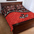 Canada Day Quilt Bed Set Haida Maple Leaf Style Tattoo Red