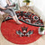 Canada Day Round Carpet Haida Maple Leaf Style Tattoo Red