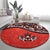 Canada Day Round Carpet Haida Maple Leaf Style Tattoo Red