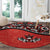 Canada Day Round Carpet Haida Maple Leaf Style Tattoo Red