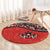 Canada Day Round Carpet Haida Maple Leaf Style Tattoo Red