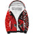 Canada Day Sherpa Hoodie Haida Maple Leaf Style Tattoo Red