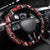 Canada Day Steering Wheel Cover Haida Maple Leaf Style Tattoo Red