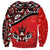 Canada Day Sweatshirt Haida Maple Leaf Style Tattoo Red - Wonder Print Shop