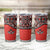 Canada Day Tumbler Cup Haida Maple Leaf Style Tattoo Red