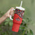 Canada Day Tumbler With Handle Haida Maple Leaf Style Tattoo Red