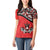 Canada Day Women Polo Shirt Haida Maple Leaf Style Tattoo Red