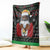 Santa Claus With African Traditional Costume Blanket Christmas