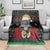 Santa Claus With African Traditional Costume Blanket Christmas