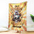 She Is Sunshine Skull Blanket Tie Dye Yellow