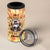 She Is Sunshine Skull 4 in 1 Can Cooler Tumbler Tie Dye Yellow