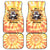 She Is Sunshine Skull Car Mats Tie Dye Yellow - Wonder Print Shop