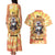 She Is Sunshine Skull Couples Matching Tank Maxi Dress and Hawaiian Shirt Tie Dye Yellow - Wonder Print Shop