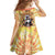 She Is Sunshine Skull Family Matching Long Sleeve Bodycon Dress and Hawaiian Shirt Tie Dye Yellow - Wonder Print Shop