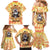 She Is Sunshine Skull Family Matching Mermaid Dress and Hawaiian Shirt Tie Dye Yellow - Wonder Print Shop