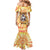 She Is Sunshine Skull Family Matching Mermaid Dress and Hawaiian Shirt Tie Dye Yellow - Wonder Print Shop