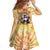 She Is Sunshine Skull Family Matching Off The Shoulder Long Sleeve Dress and Hawaiian Shirt Tie Dye Yellow - Wonder Print Shop