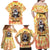 She Is Sunshine Skull Family Matching Off Shoulder Maxi Dress and Hawaiian Shirt Tie Dye Yellow - Wonder Print Shop