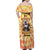 She Is Sunshine Skull Family Matching Off Shoulder Maxi Dress and Hawaiian Shirt Tie Dye Yellow - Wonder Print Shop