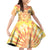 She Is Sunshine Skull Family Matching Off Shoulder Short Dress and Hawaiian Shirt Tie Dye Yellow - Wonder Print Shop