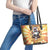 She Is Sunshine Skull Leather Tote Bag Tie Dye Yellow - Wonder Print Shop