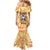 She Is Sunshine Skull Mermaid Dress Tie Dye Yellow - Wonder Print Shop